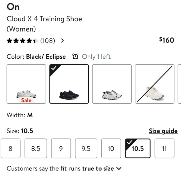 On cloud x 4 training shoe - Picture 4 of 8